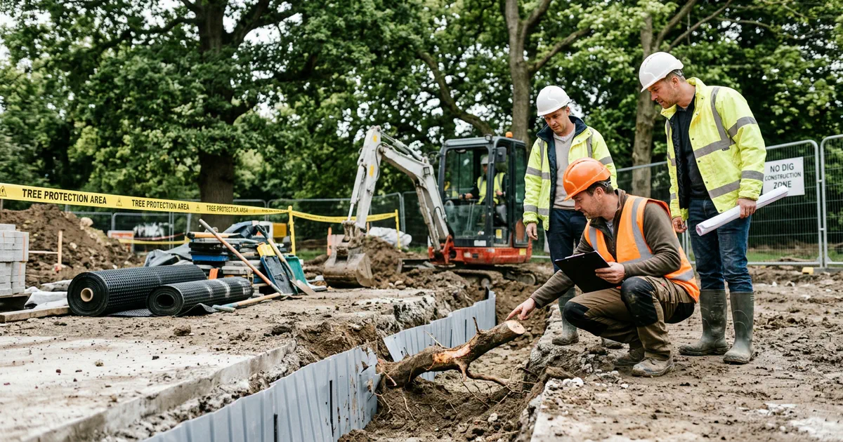 Featured image for news article: Hidden Costs After the Tree Survey: Root Barriers, No-Dig and Supervision